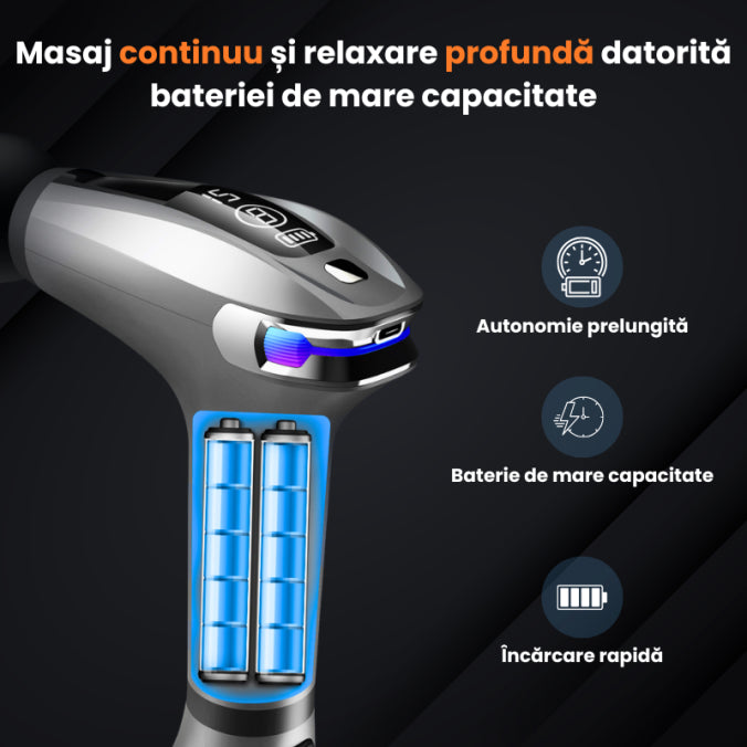 Aparat de Masaj Muscular cu 4 Capete Interschimbabile