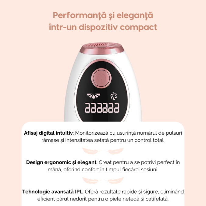 Epilator IPL 5 Trepte Pentru Corp, Față, Axilă & Inghinal