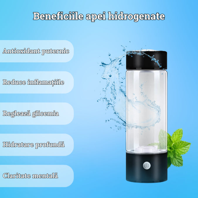 Sticlă Generator de Apă Hidrogenată 420ML
