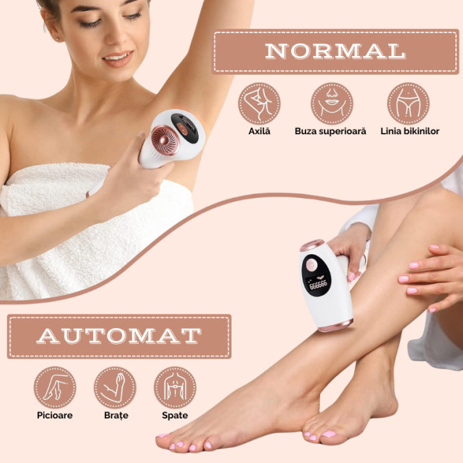 Epilator IPL 5 Trepte Pentru Corp, Față, Axilă & Inghinal