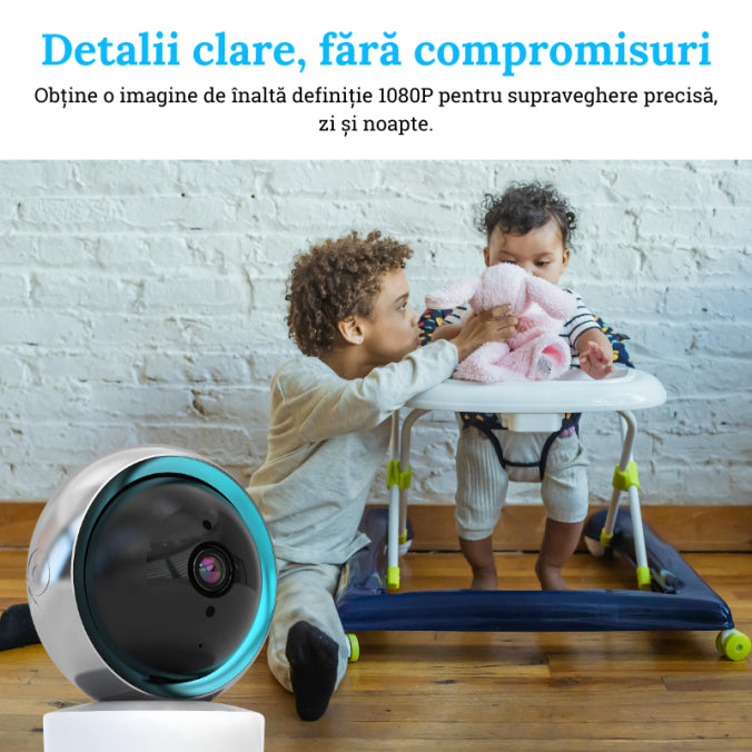 Baby Monitor Wireless HD Night Vision & Control prin App