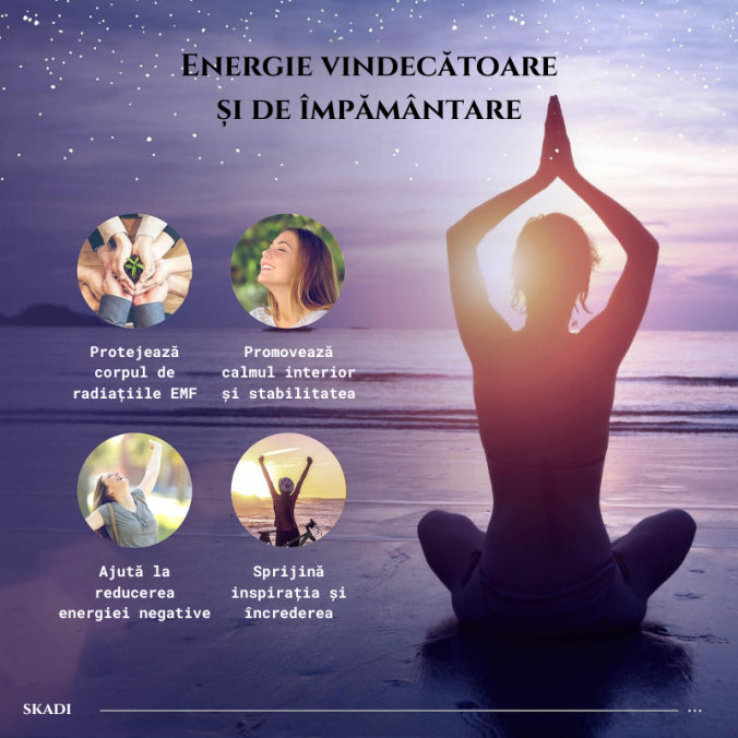 Piramida Orgonica Obsidian & Ochi de Tigru pentru Energie Pozitivă