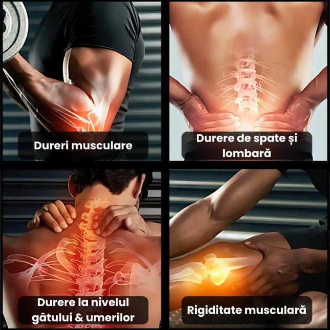 Aparat de Masaj Muscular cu 4 Capete Interschimbabile