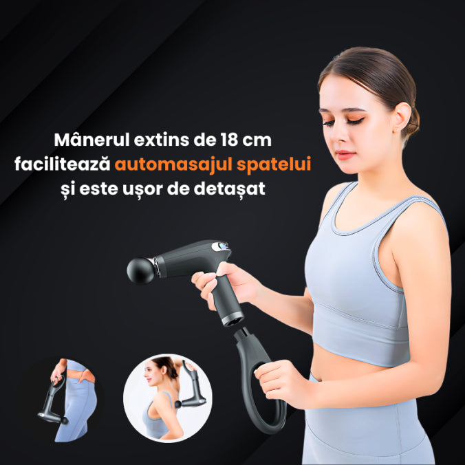 Aparat de Masaj Muscular cu 4 Capete Interschimbabile