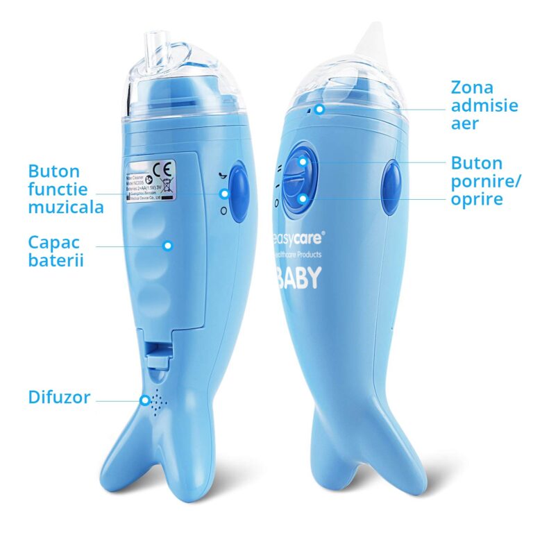 Aspirator nazal electric EasyCare Baby cu 2 viteze de aspiratie si melodii