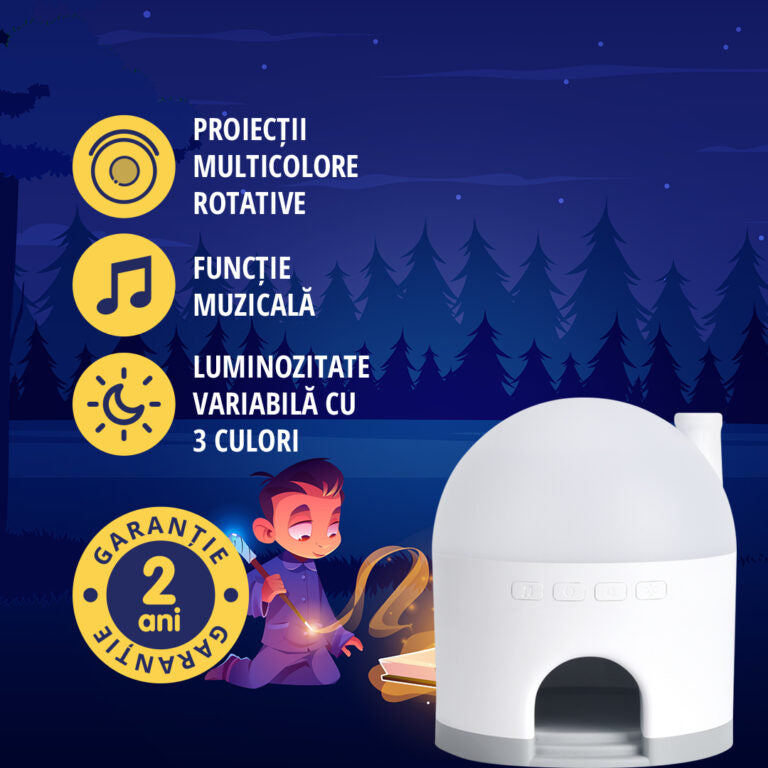 Lampa de veghe EASYCARE BABY 3in1 cu proiectii “Casuta din povesti”