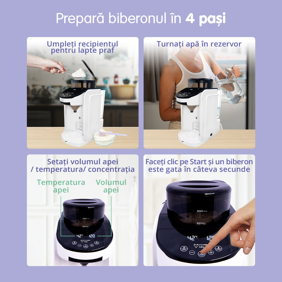 Espressor inteligent pentru prepararea formulei de lapte cu aplicatie EASYCARE BABY