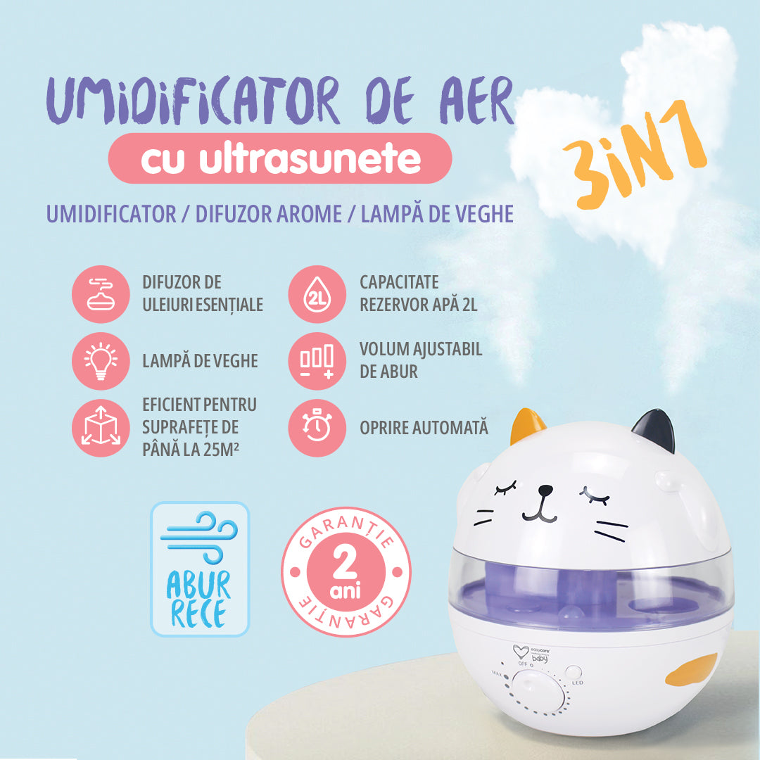 Umidificator ultrasonic 3in1 pentru copii 2 EASYCARE BABY