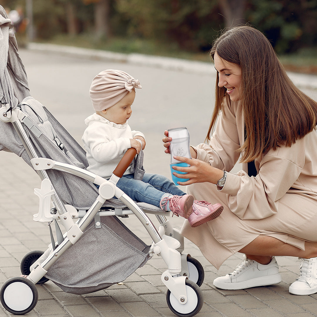 Set 2in1 Incalzitor electric portabil pentru biberoane si dozator lapte praf EASYCARE BABY