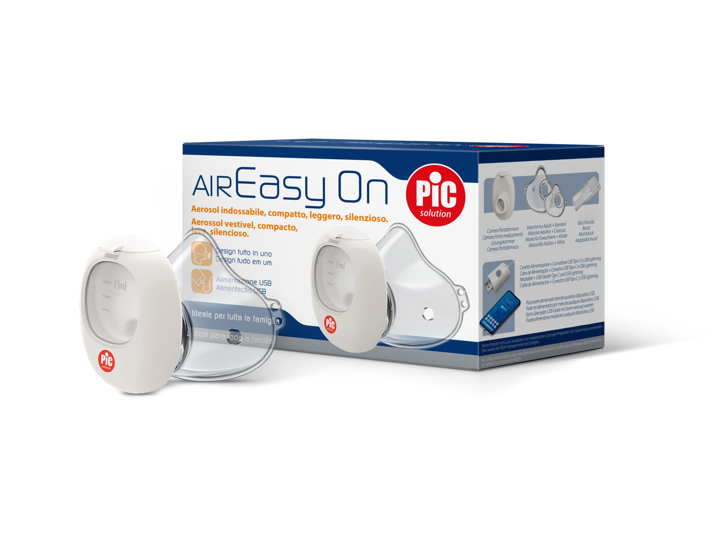 Nebulizator ultrasonic cu tehnologie mesh AirEasy On ultraportabil, PIC SOLUTION