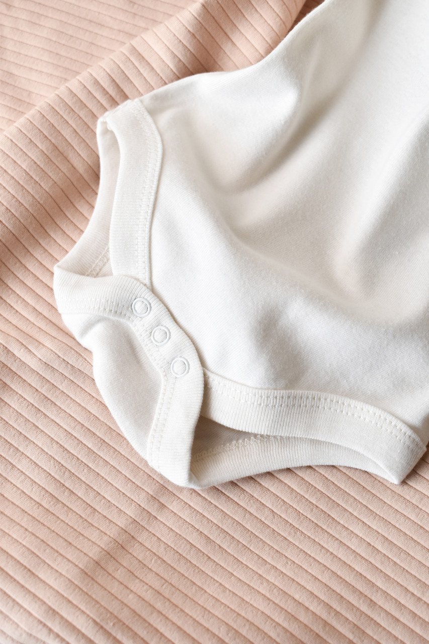Body din bumbac organic Ecru BabyCosy