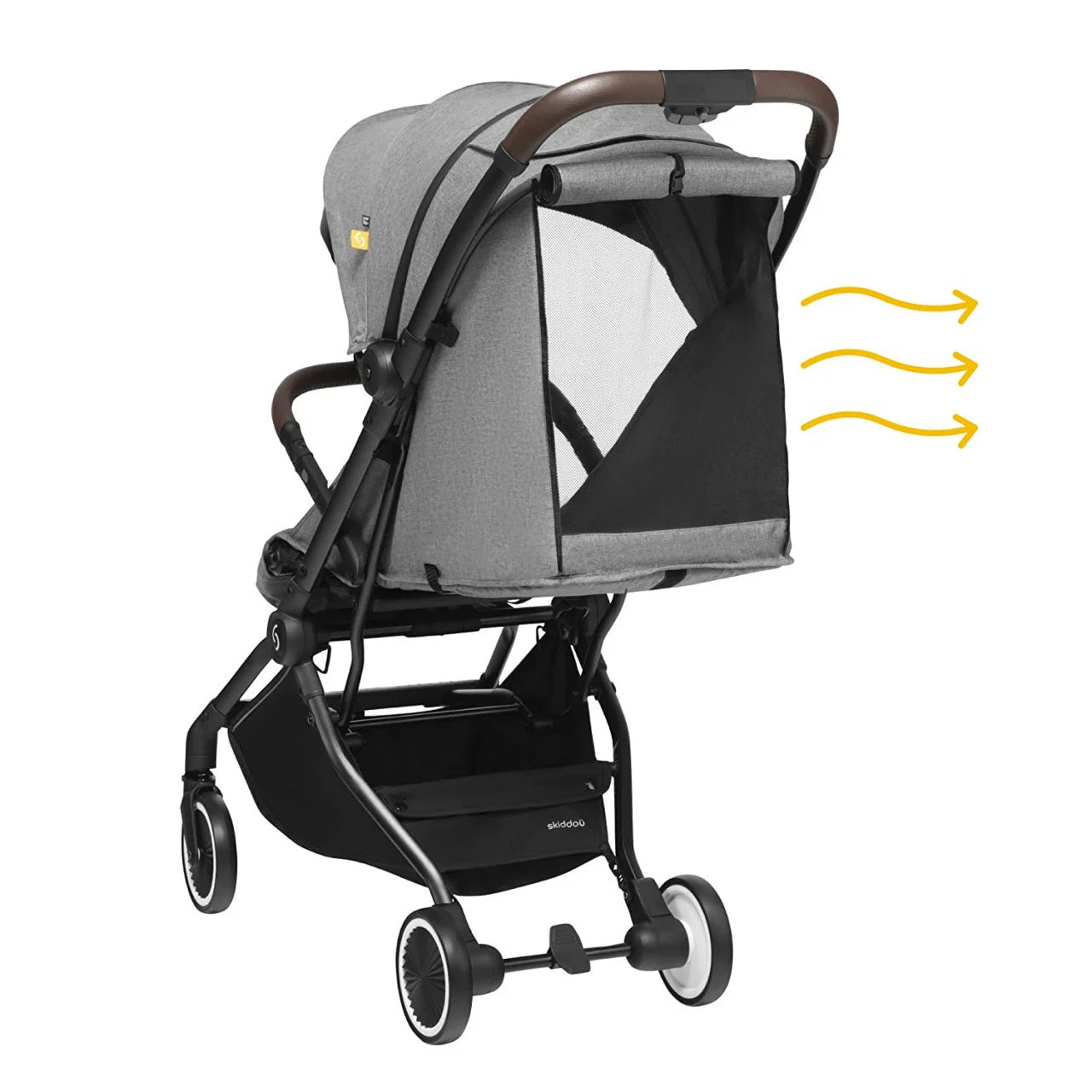 Carucior sport pliabil Skiddou Espoo+ Evening Shadow, ultracompact pentru calatorii, Gri inchis