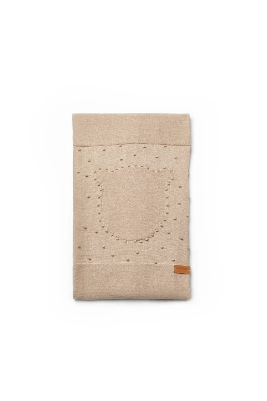 Paturica cu ursulet pentru nou nascut, 100% bumbac organic, TeddyBear, BabyCosy, maro