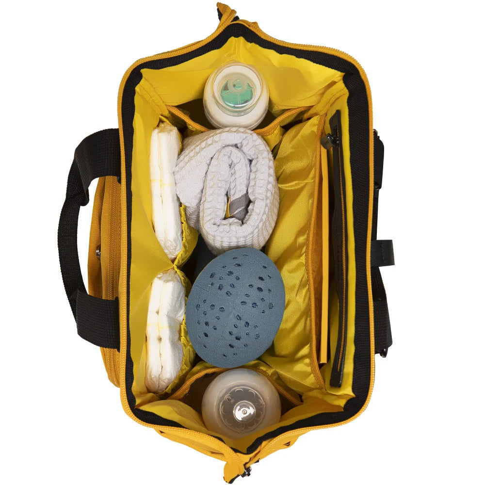 Rucsac multifunctional mamici Skiddou Astrid, Galben