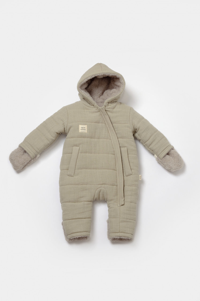 Salopeta de iarna pentru bebelusi, Winter muselin, Verde, BabyCosy
