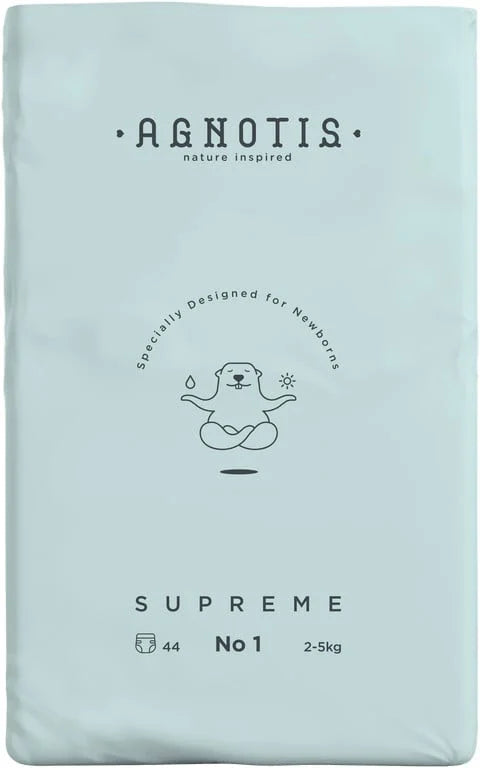 Scutece hipoalergenice Supreme Agnotis, marimea nr.1, 2-5 kg, 44 bucati