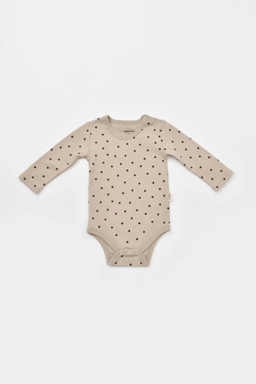 Set 2 body-uri cu maneca lunga bebe unisex Girafa, BabyCosy, 100% bumbac organic