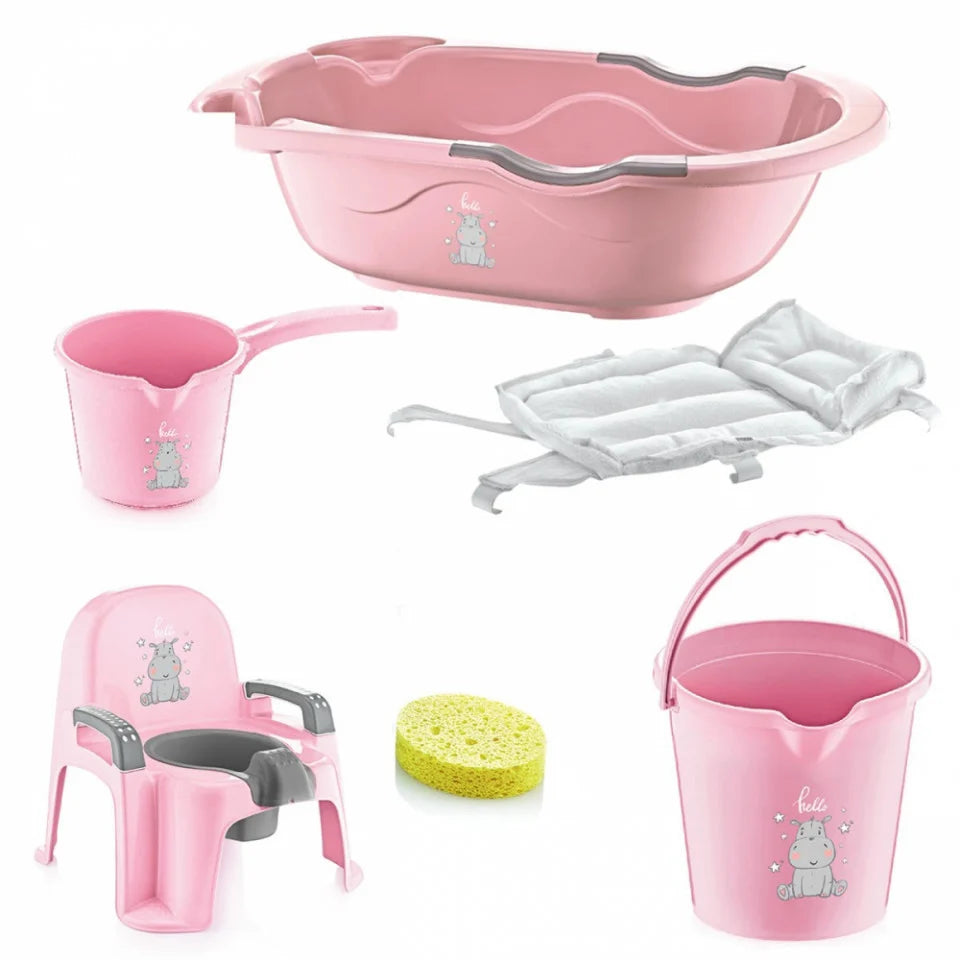 Set cadita de baie cu 6 piese BabyJem Bebe Lux