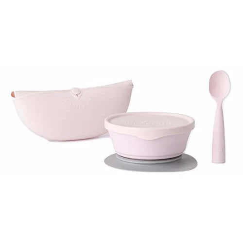 Set diversificare hrana bebelusi Miniware First Bites, 100% din materiale naturale biodegradabile, 4 piese