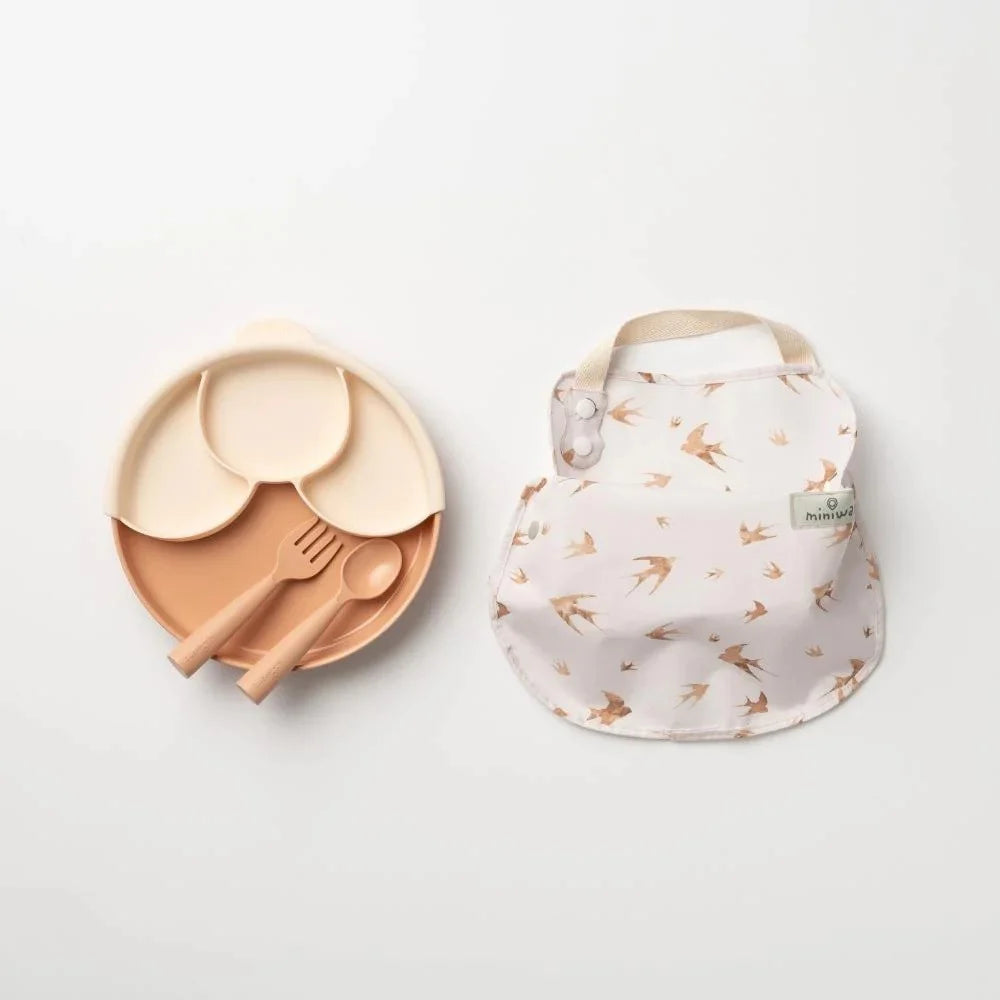 Set diversificare hrana bebelusi Miniware Mini Sous Chef 100% din materiale naturale biodegradabile, 6 piese