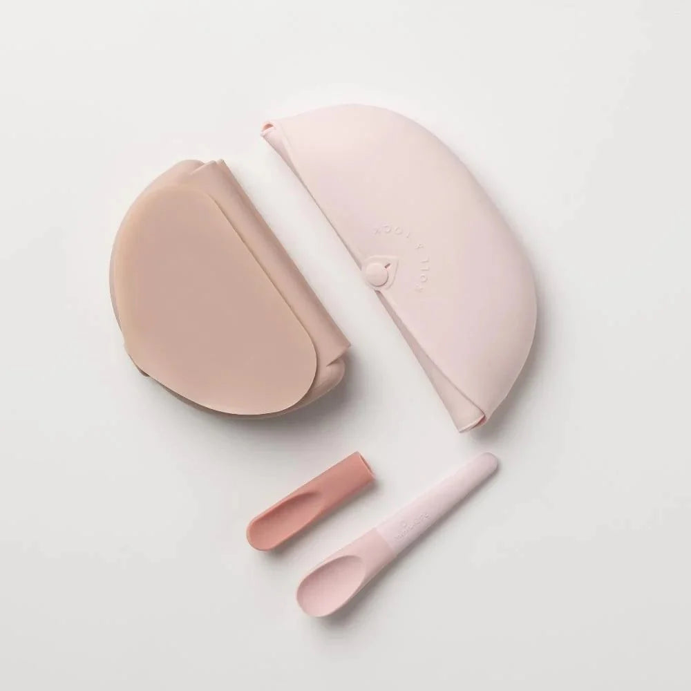 Set diversificare hrana bebelusi Miniware Sili Mini GO, 100% din materiale naturale biodegradabile, 3 piese