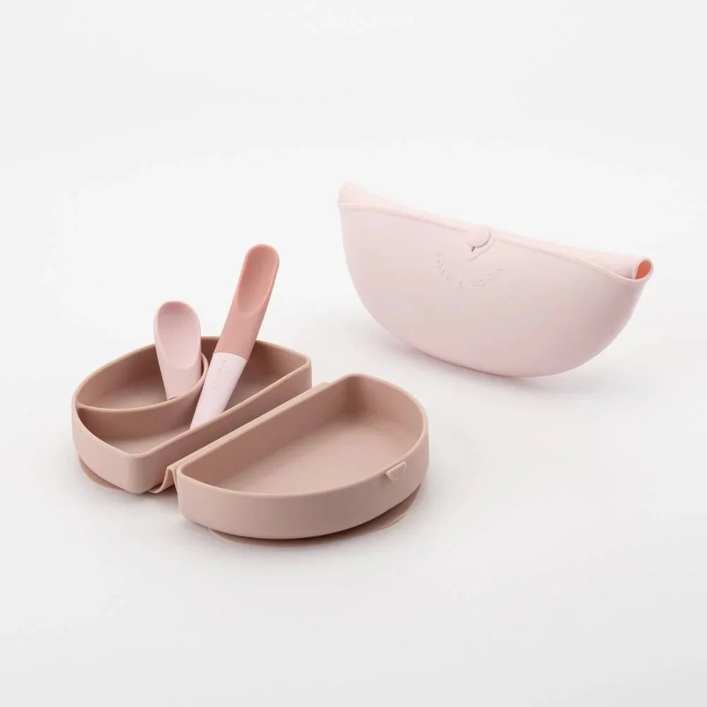 Set diversificare hrana bebelusi Miniware Sili Mini GO, 100% din materiale naturale biodegradabile, 3 piese