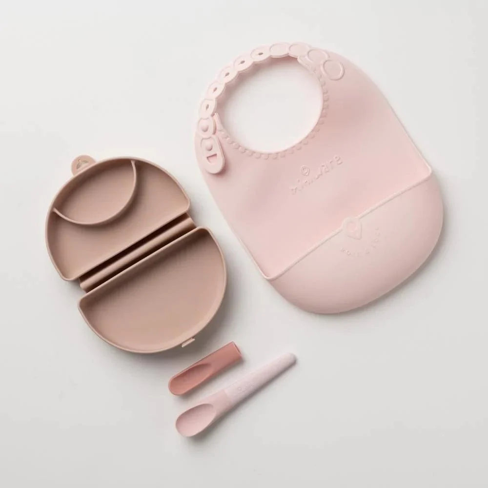 Set diversificare hrana bebelusi Miniware Sili Mini GO, 100% din materiale naturale biodegradabile, 3 piese