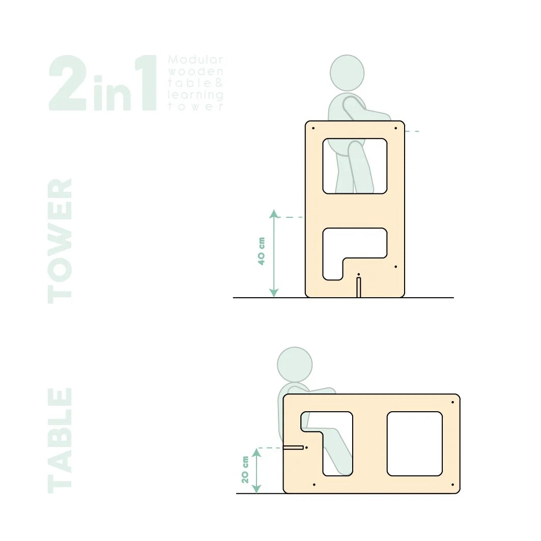 Turn de invatare multifunctional Kule Flip, Mint, MamaToyz