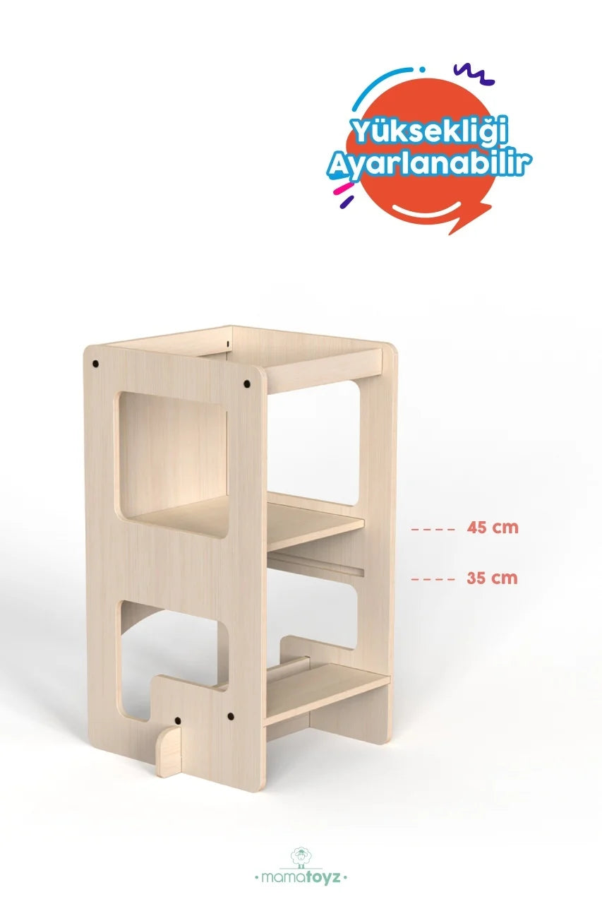 Turn de invatare multifunctional Kule Flip, Natur, MamaToyz