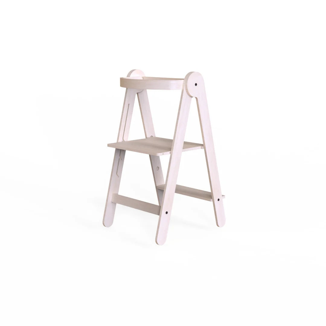 Turn de invatare pliabil MamaToyz Learning Tower din lemn, Natur