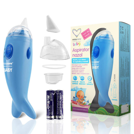 Aspirator nazal electric EasyCare Baby cu 2 viteze de aspiratie si melodii