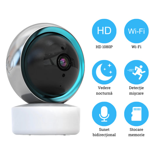 Baby Monitor Wireless HD Night Vision & Control prin App