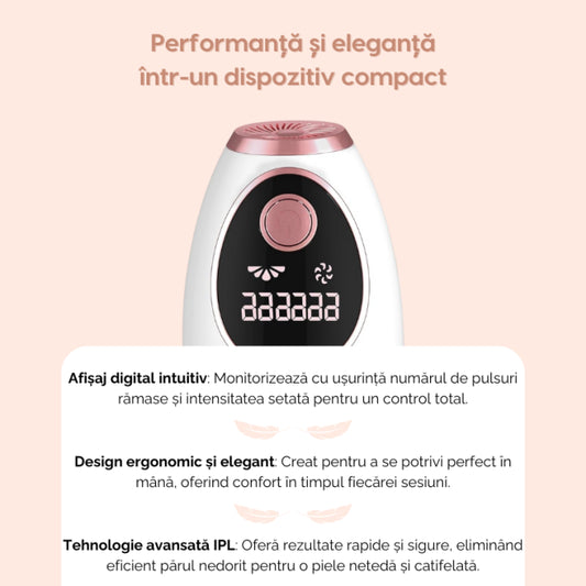 Epilator IPL 5 Trepte Pentru Corp, Față, Axilă & Inghinal