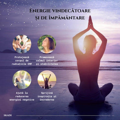 Piramida Orgonica Obsidian & Ochi de Tigru pentru Energie Pozitivă