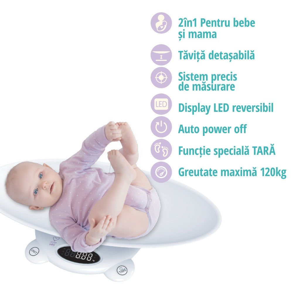 Cantar digital corporal 2in1 EASYCARE BABY pentru bebe si mama