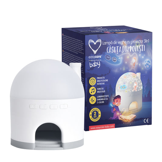 Lampa de veghe EASYCARE BABY 3in1 cu proiectii “Casuta din povesti”