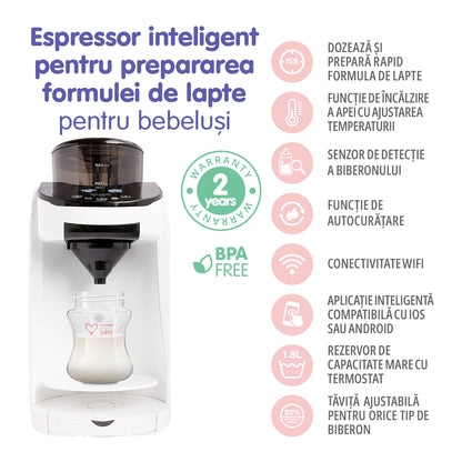Espressor inteligent pentru prepararea formulei de lapte cu aplicatie EASYCARE BABY