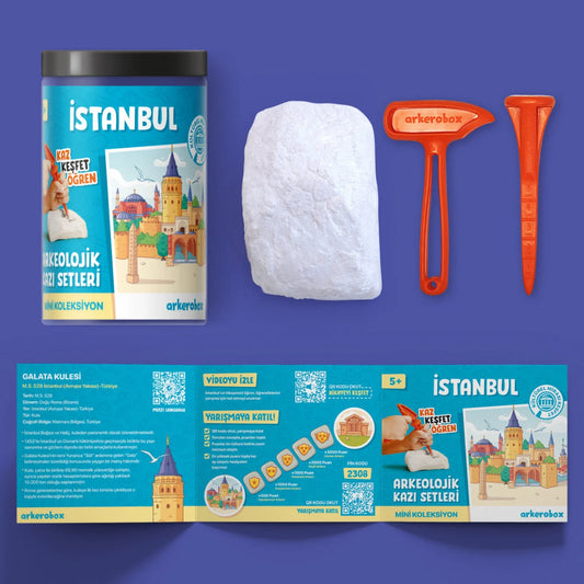 Arkerobox - Mini set arheologic educational si puzzle 3D, Istanbul, Turnul Galata