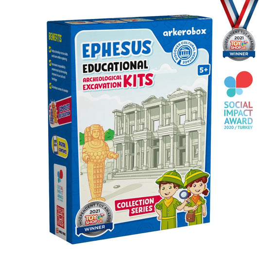 Arkerobox - Set arheologic educational si puzzle 3D, Efes - Biblioteca Celsus