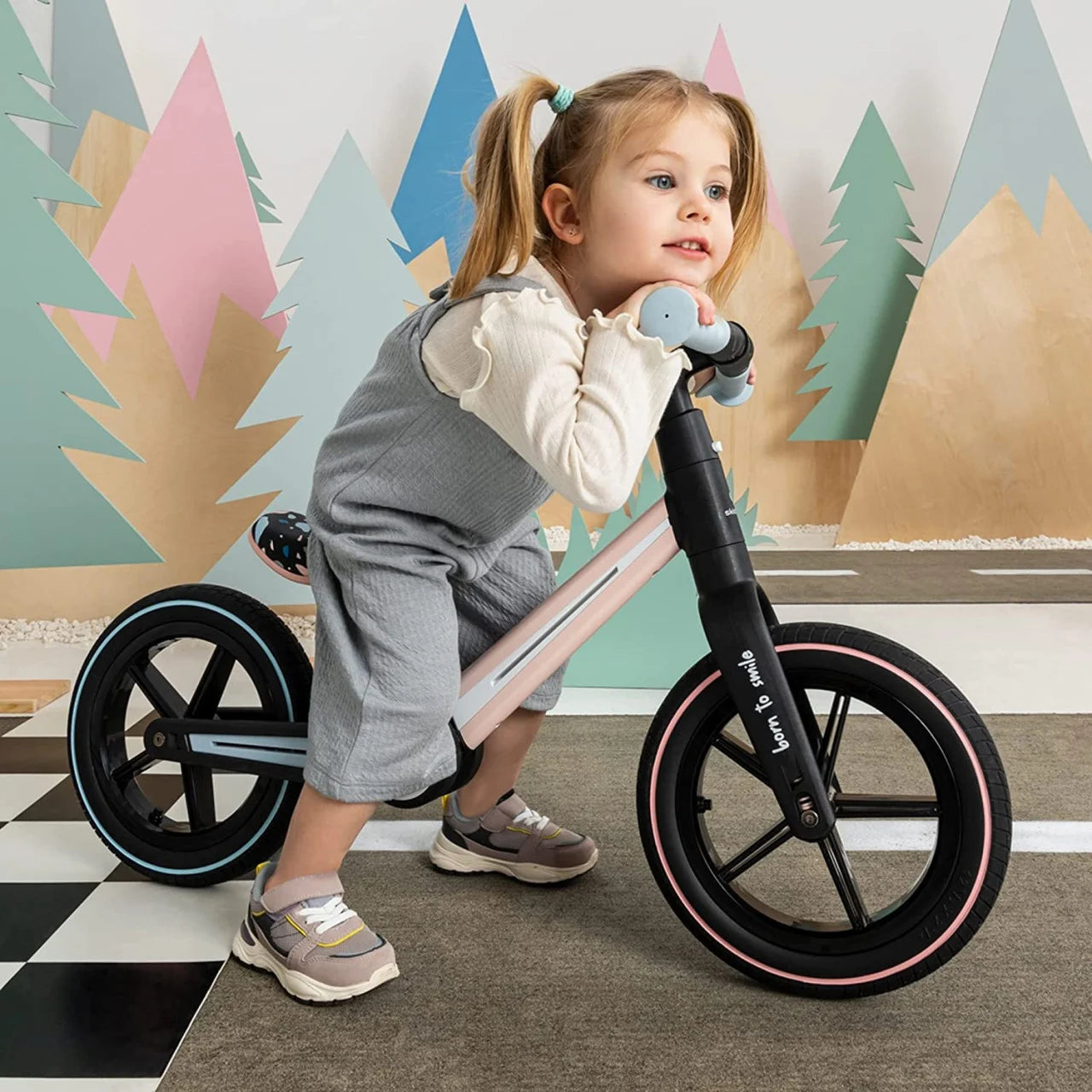 Bicicleta pliabila fara pedale Skiddou Ronny, Keep Pink, Roz