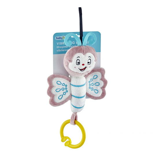 Jucarie din plus cu vibratii pentru bebelusi Fluture, 6 luni+, BabyJem