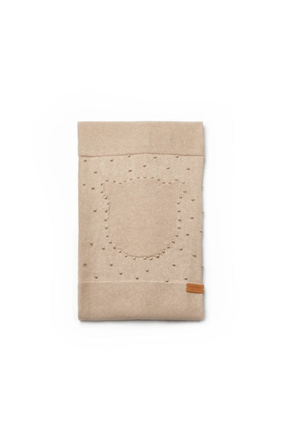 Paturica cu ursulet pentru nou nascut, 100% bumbac organic, TeddyBear, BabyCosy, maro