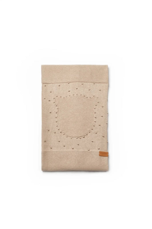 Paturica cu ursulet pentru nou nascut, 100% bumbac organic, TeddyBear, BabyCosy, maro