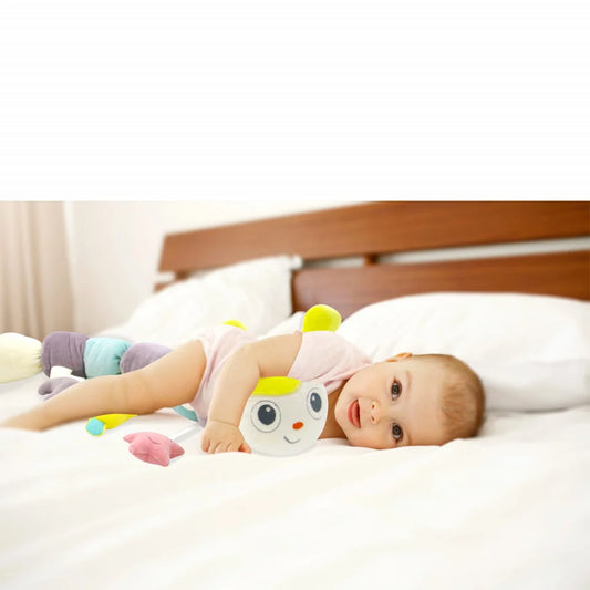Protectie laterala multifunctionala cu jucarii din plus BabyJem Caterpilar
