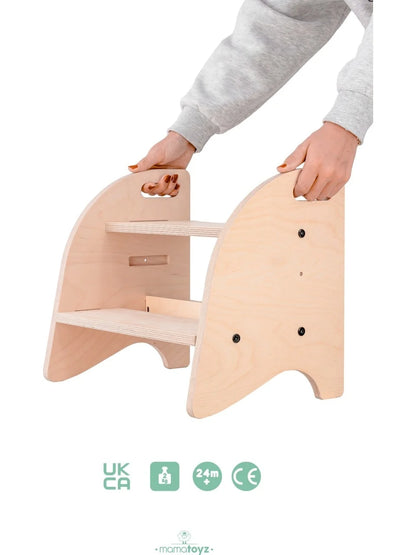Scaun inaltator tip scara cu 2 trepte pentru copii, model 1, MamaToyz
