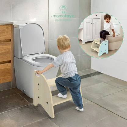 Scaun inaltator tip scara cu 2 trepte pentru copii, model 1, MamaToyz