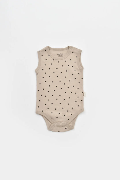 Set 2 body-uri fara maneci bebe unisex Girafa, BabyCosy, 100% bumbac organic