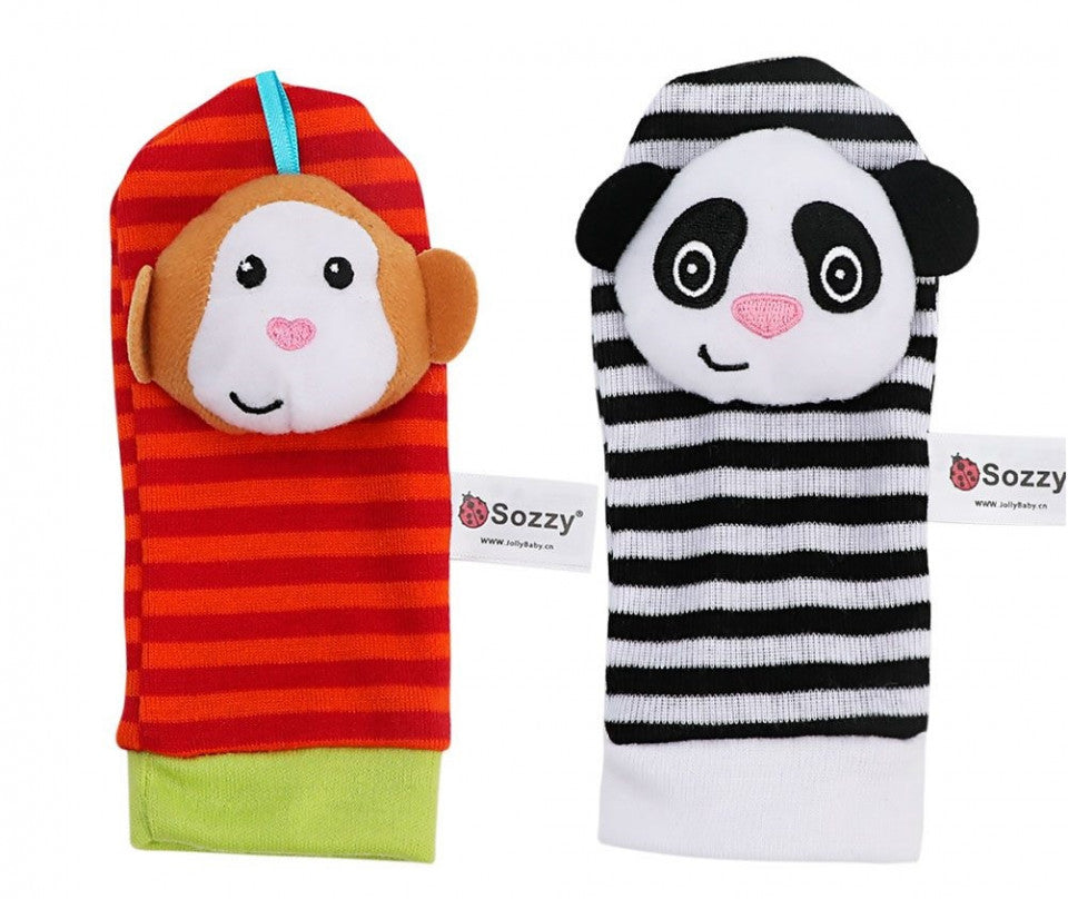 Set 4 zornaitori, pentru bebelusi, bratari si sosetute