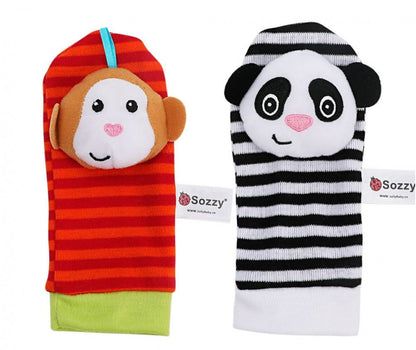 Set 4 zornaitori, pentru bebelusi, bratari si sosetute