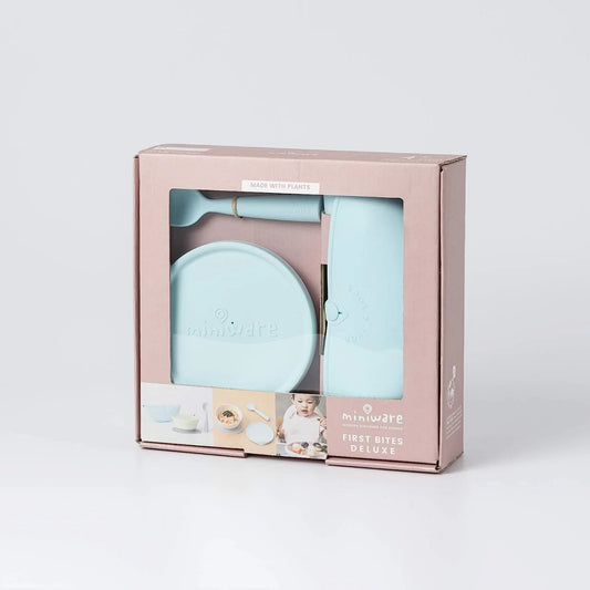 Set diversificare hrana bebelusi Miniware First Bites, 100% din materiale naturale biodegradabile, 4 piese